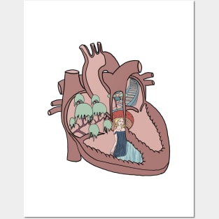 Abstract anatomical heart Posters and Art